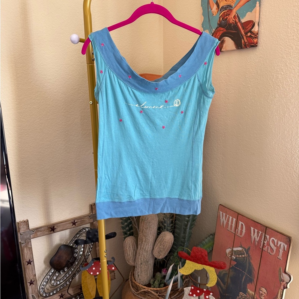 Vintage elegant skate board Y2K top size large Euc